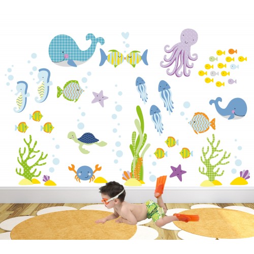 Ocean Animal Nursery Wall Stickers - Wall Art Decals Uk