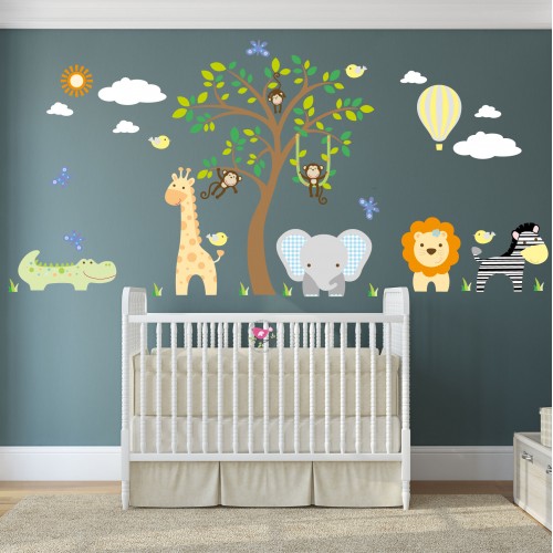 Jungle Animal Nursery Wall Art Stickers