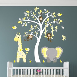 Elephant and Giraffe Yellow...