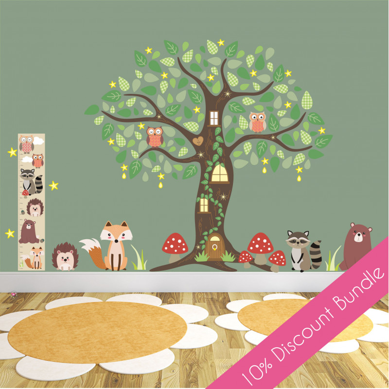 Enchanted Forest Wall Sticker Bundle - Forest Nursery Wall Decals